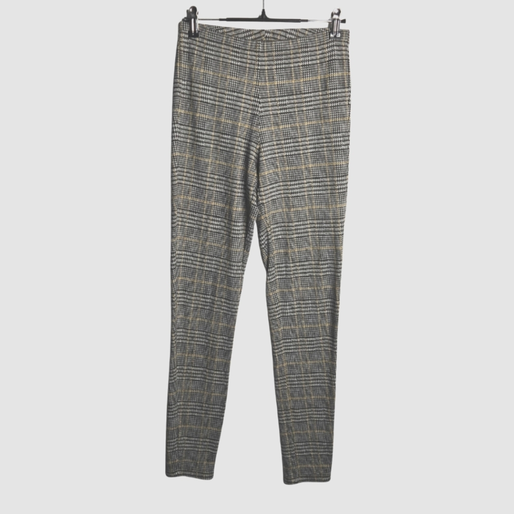 Express Plaid Pull On Leggings Preppy Stretchy Pants Office Career Wear Size XS